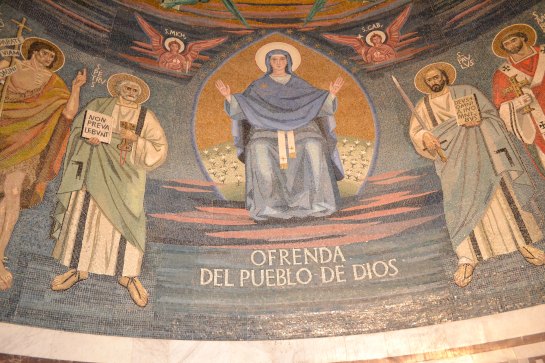 Mosaico Catedral Linares (San Miguel, San Gabriel, Virgen María)